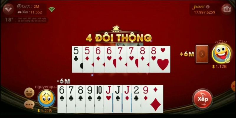 Bật mí cách đánh 4 đôi thông hiệu quả